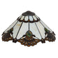 Meyda Lighting Shell with Jewels 16" Multi-Colored Shade Glass