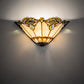 Meyda Lighting Shell with Jewels 16" Wall Sconce With Multi-Clored Shade Glass