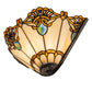 Meyda Lighting Shell with Jewels 16" Wall Sconce With Multi-Clored Shade Glass