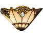 Meyda Lighting Shell with Jewels 16" Wall Sconce With Multi-Clored Shade Glass