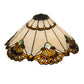 Meyda Lighting Shell with Jewels 20" Multi-Colored Shade Glass