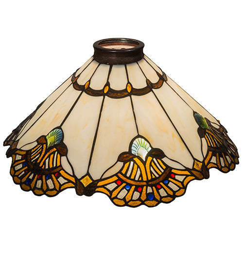 Meyda Lighting Shell with Jewels 264426 20" Multi-Colored Shade