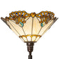 Meyda Lighting Shell with Jewels 74" Mahogany Bronze Floor Lamp With Multi-Colored Stained Shade Glass