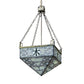Meyda Lighting Shu 29" 4-Light Satin Brass Pendant Light With Beige & White Shade Glass