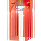 Meyda Lighting Shutter 7" Gold Nickel Mini Pendant Light With Red Sparkle Shade Glass