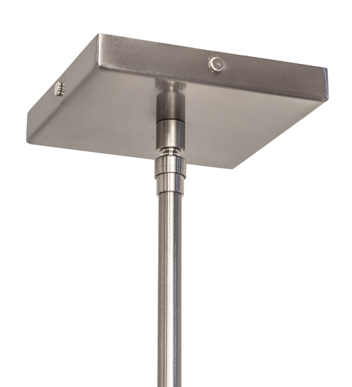 Meyda Lighting Shutter 7" Nickel Mini Pendant Light With Clear Sparkle Shade Glass