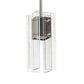 Meyda Lighting Shutter 7" Nickel Mini Pendant Light With Clear Sparkle Shade Glass