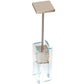 Meyda Lighting Shutter 7" Nickel Mini Pendant Light With Clear Sparkle Shade Glass