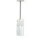 Meyda Lighting Shutter 7" Nickel Mini Pendant Light With Clear Sparkle Shade Glass
