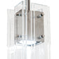 Meyda Lighting Shutter 7" Nickel Mini Pendant Light With Clear Sparkle Shade Glass