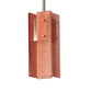 Meyda Lighting Shutter 7" Nickel Mini Pendant Light With Red Sparkle Shade Glass