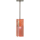 Meyda Lighting Shutter 7" Nickel Mini Pendant Light With Red Sparkle Shade Glass