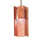 Meyda Lighting Shutter 7" Nickel Mini Pendant Light With Red Sparkle Shade Glass