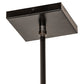 Meyda Lighting Shutter 7" Nickel Mini Pendant Light With Sparkle Blue Shade Glass