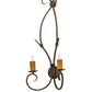 Meyda Lighting Sienna 16" 2-Light Golden Bronze Wall Sconce With Amber Faux Candlelight