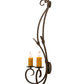 Meyda Lighting Sienna 16" 2-Light Golden Bronze Wall Sconce With Amber Faux Candlelight