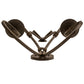 Meyda Lighting Sienna 16" 2-Light Golden Bronze Wall Sconce With Amber Faux Candlelight