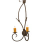 Meyda Lighting Sienna 16" 2-Light Golden Bronze Wall Sconce With Amber Faux Candlelight