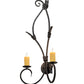 Meyda Lighting Sienna 16" 2-Light Smoke Wall Sconce With Amber Faux Candlelight