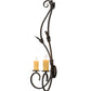 Meyda Lighting Sienna 16" 2-Light Smoke Wall Sconce With Amber Faux Candlelight
