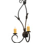 Meyda Lighting Sienna 16" 2-Light Smoke Wall Sconce With Amber Faux Candlelight