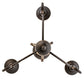 Meyda Lighting Sienna 169826 18" 3-Light Chestnut Chandelier With Amber Faux Candlelight