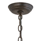 Meyda Lighting Sienna 169826 18" 3-Light Chestnut Chandelier With Amber Faux Candlelight