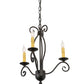 Meyda Lighting Sienna 18" 3-Light Chestnut Chandelier With Amber Faux Candlelight