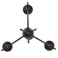 Meyda Lighting Sienna 18" 3-Light Chestnut Chandelier With Amber Faux Candlelight