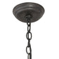 Meyda Lighting Sienna 18" 3-Light Chestnut Chandelier With Amber Faux Candlelight