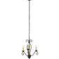 Meyda Lighting Sienna 18" 3-Light Chestnut Chandelier With Amber Faux Candlelight