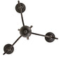 Meyda Lighting Sienna 18" 3-Light Copper Rust Chandelier With Amber Faux Candlelight