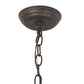 Meyda Lighting Sienna 18" 3-Light Copper Rust Chandelier With Amber Faux Candlelight