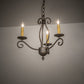 Meyda Lighting Sienna 18" 3-Light French Bronze Chandelier With Amber Faux Candlelight