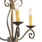 Meyda Lighting Sienna 18" 3-Light French Bronze Chandelier With Amber Faux Candlelight