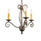 Meyda Lighting Sienna 18" 3-Light French Bronze Chandelier With Amber Faux Candlelight