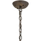 Meyda Lighting Sienna 30" 6-Light Chestnut Chandelier With Brown Tuscan Alabaster Paper Shade