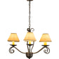 Meyda Lighting Sienna 30" 6-Light Chestnut Chandelier With Brown Tuscan Alabaster Paper Shade