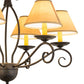 Meyda Lighting Sienna 30" 6-Light Chestnut Chandelier With Brown Tuscan Alabaster Paper Shade