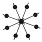 Meyda Lighting Sienna 36" 8-Light Blackwash Chandelier With Amber Faux Candlelight