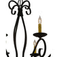 Meyda Lighting Sienna 36" 8-Light Blackwash Chandelier With Amber Faux Candlelight