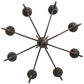 Meyda Lighting Sienna 36" 8-Light Cajun Spice Chandelier With Amber Faux Candlelight