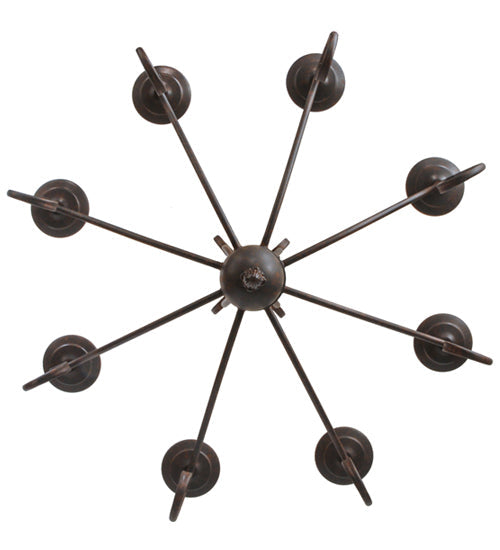Meyda Lighting Sienna 36" 8-Light Cajun Spice Chandelier With Amber Faux Candlelight