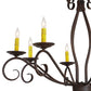 Meyda Lighting Sienna 36" 8-Light Cajun Spice Chandelier With Amber Faux Candlelight