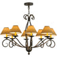 Meyda Lighting Sienna 40" 8-Light French Bronze Chandelier With Amber Faux Candlelight