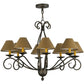 Meyda Lighting Sienna 40" 8-Light French Bronze Chandelier With Amber Faux Candlelight