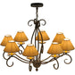 Meyda Lighting Sienna 40" 8-Light French Bronze Chandelier With Amber Faux Candlelight