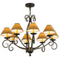 Meyda Lighting Sienna 40" 8-Light French Bronze Chandelier With Amber Faux Candlelight