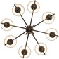 Meyda Lighting Sienna 40" 8-Light French Bronze Chandelier With Amber Faux Candlelight