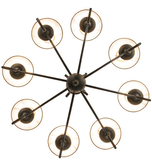 Meyda Lighting Sienna 40" 8-Light French Bronze Chandelier With Amber Faux Candlelight